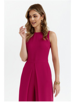 .K184 Plačios kelnės kombinezonas - slyvų