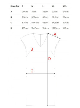S392 Laisvo silueto suknelė su V formos iškirpte - violetinė