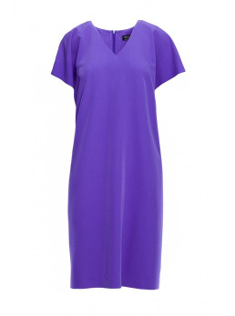 S392 Laisvo stiliaus suknelė su V formos iškirpte - violetinė