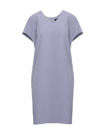 S392 Laisvo stiliaus suknelė V formos iškirpte - dove grey