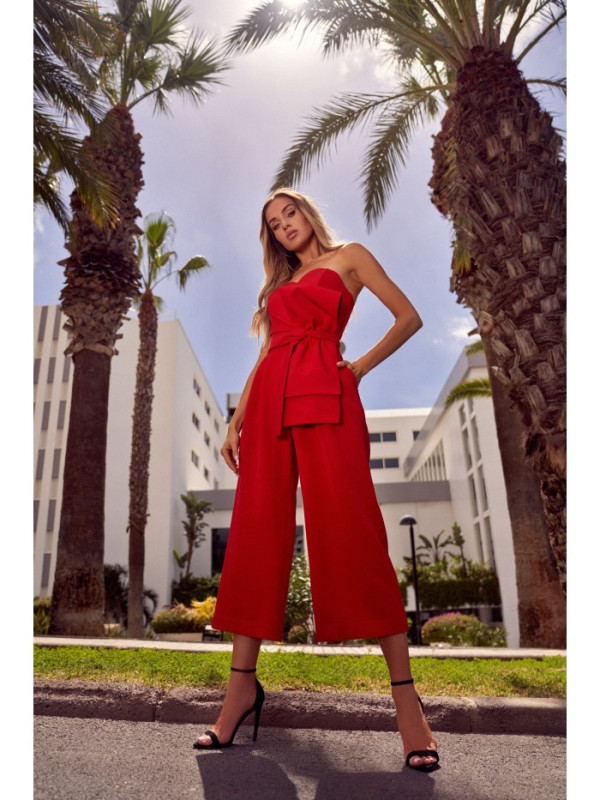 M571 Strapless Jumpsuit - red