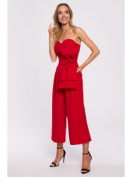 M571 Strapless Jumpsuit - red