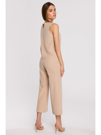 S257 Sleeveless blouse - beige