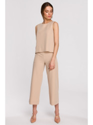 S257 Sleeveless blouse - beige