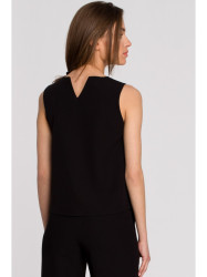 S257 Sleeveless blouse - black