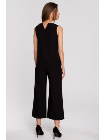 S257 Sleeveless blouse - black