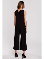 S257 Sleeveless blouse - black