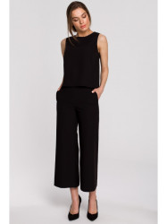 S257 Sleeveless blouse - black