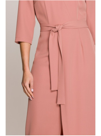 S396 Siaučiama midi ilgio suknelė - rožių