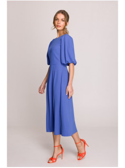 S399 Sukinėlė pūstomis rankovėmis - mėlyna