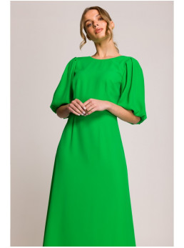 S399 Sukesnelė pūstomis rankovėmis - žalia