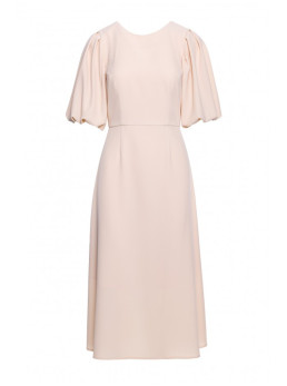 S400 Suknelė pūstomis rankovėmis - kreminė