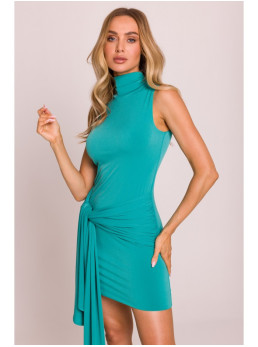 M841 Mini suknelė su raišteliais priekyje - turkio