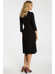 M335 Dress with box pleat in front - black