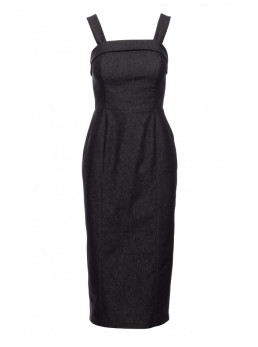 M843 Džinsinė midi suknelė - grafito