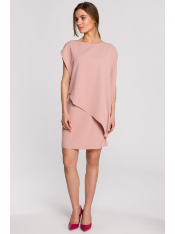 S262 Layered dress - powder