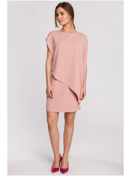 S262 Layered dress - powder