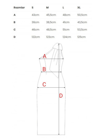 M847 Asimetriška suknelė su kaspinu per petį - light beige