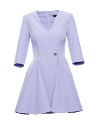 M848 Lengvo silueto mini suknelė - šviesiai mėlyna