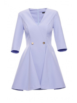 M848 Lengva, platėjanti mini suknelė - šviesiai mėlyna