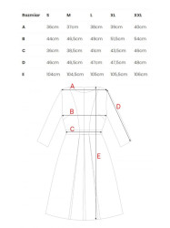M335 Suknelė su langeliais priekyje - tamsiai mėlyna