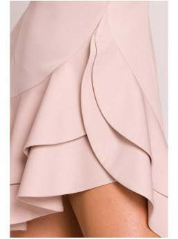 M850 Mini suknelė su raukiniais - light beige