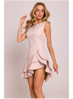 M850 Mini suknelė su raukiniais - light beige