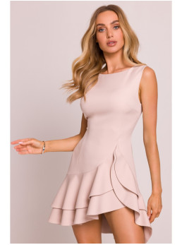 M850 Mini suknelė su raukiniais - light beige