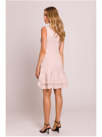 M850 Mini suknelė su raukiniais - light beige