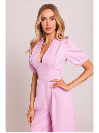 M852 Rožinis kombinezonas pūstomis rankovėmis - candy pink