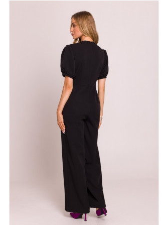 M852 Kombinezonas pūstomis rankovėmis - juoda