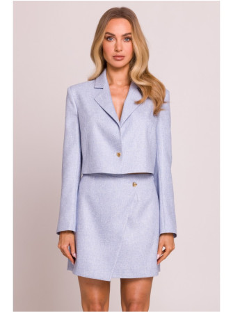 M853 Trumpintas švarkas - šviesiai mėlyna