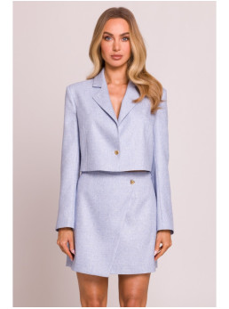 M853 Trumpintas švarkas - šviesiai mėlyna