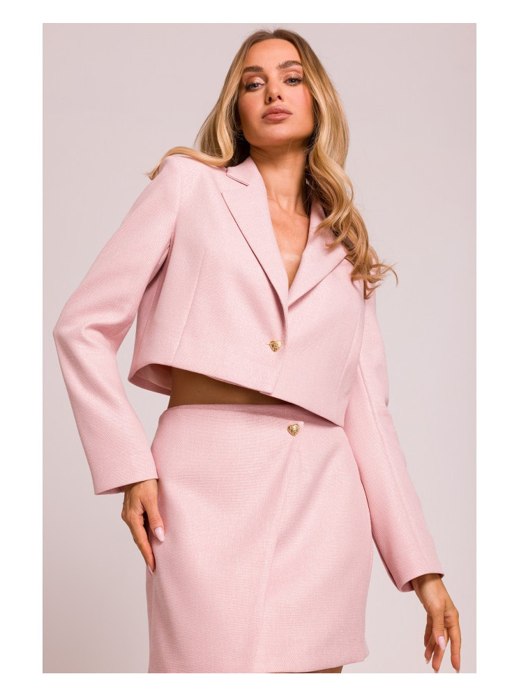 M853 Trumpas švarkas - persikinė