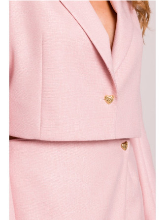 M853 Trumpas švarkas - persikinė