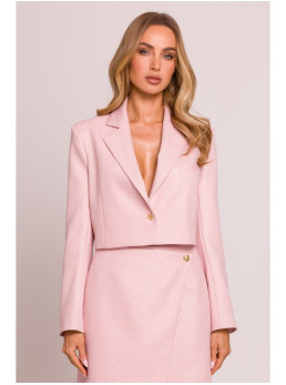 M853 Trumpas švarkas - persikinė