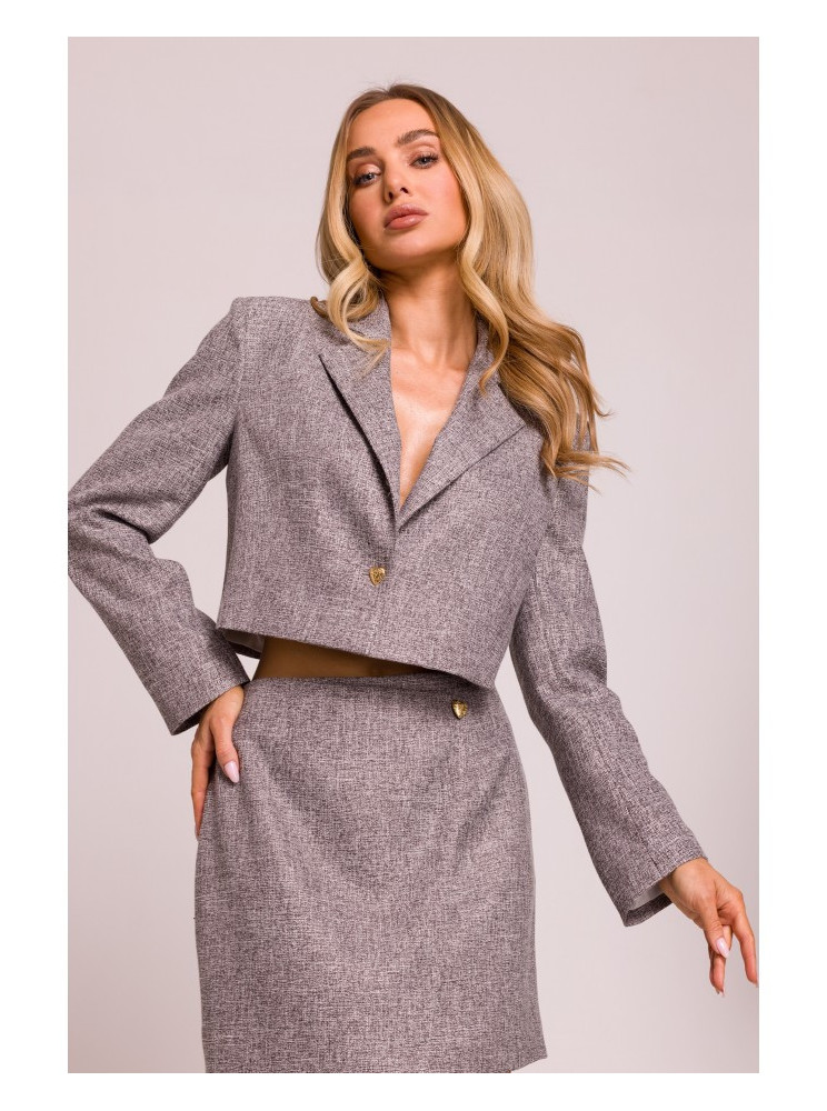 M853 Trumpas švarkas - grafito