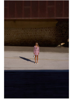 M853 Trumpintas švarkas - marsala