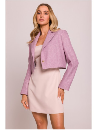 M853 Trumpintas švarkas - marsala