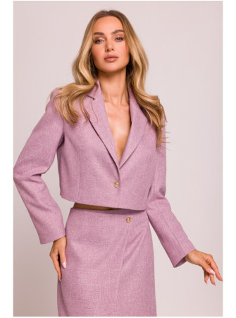 M853 Trumpintas švarkas - marsala