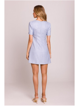 M855 A silueto mini suknelė - šviesiai mėlyna