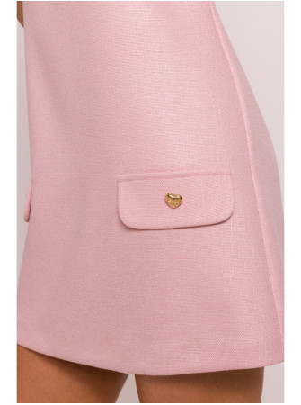 M855 A silueto mini suknelė - persikinė