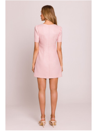 M855 A silueto mini suknelė - persikinė