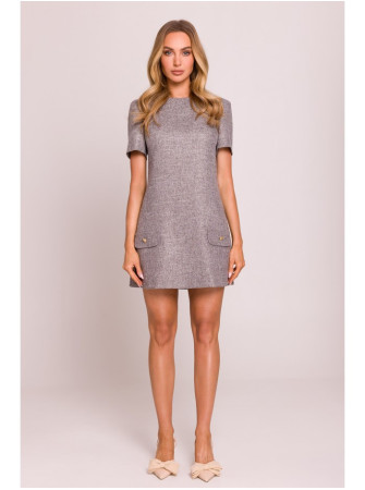 M855 A silueto mini suknelė - grafito