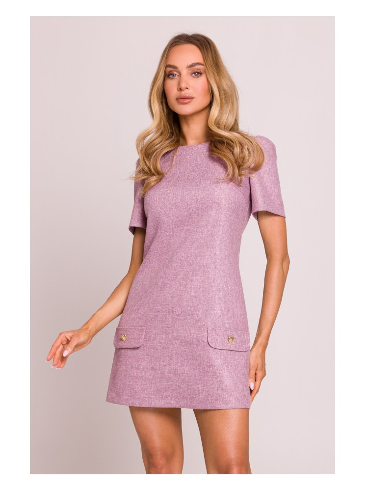 M855 A silueto mini suknelė - marsala