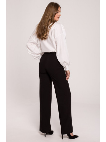 K114 Classic straight-leg trousers - black