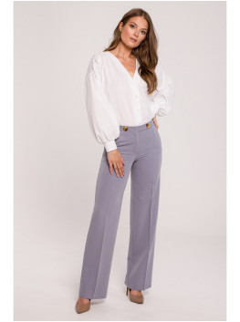 K114 Classic straight-leg trousers - dove grey