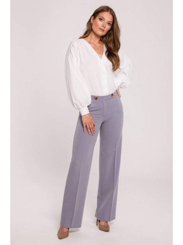 K114 Classic straight-leg trousers - dove grey