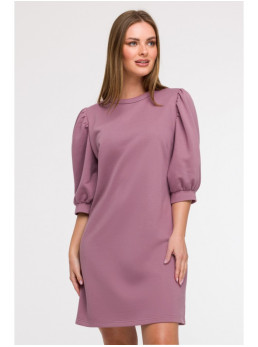 B291 A silueto suknelė pūstomis rankovėmis - viržių