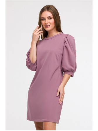 B291 A silueto suknelė pūstomis rankovėmis - viržių